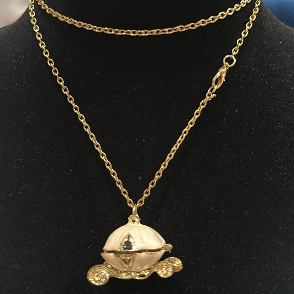 Cinderella pumpkin carriage necklace,